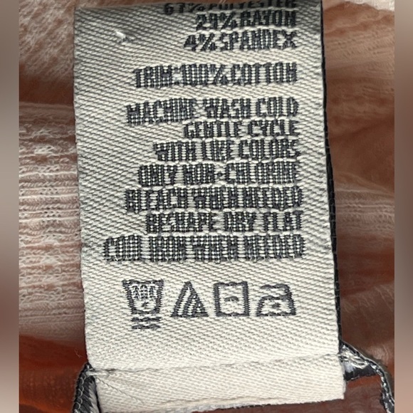 American Rag Light Pink Flag Button Top with Lace Detail - Size Large, NWT - Picture 9 of 9